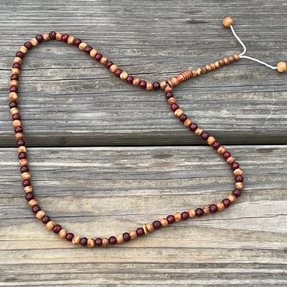 Tasbeeh Real Wood Handmade Pray Beads Religious Islam Prayer Tasbeh Brown/Red - Picture 5 of 7